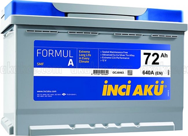 72 ah inci akü