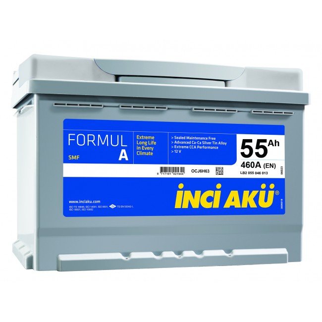 55 ah inci akü